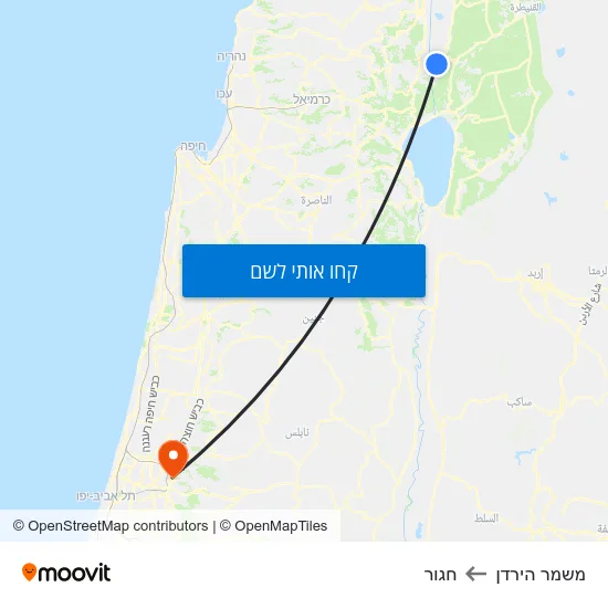 מפת משמר הירדן לחגור