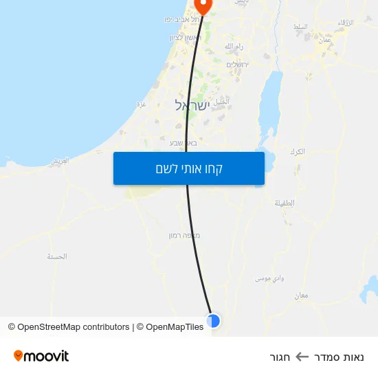 מפת נאות סמדר לחגור