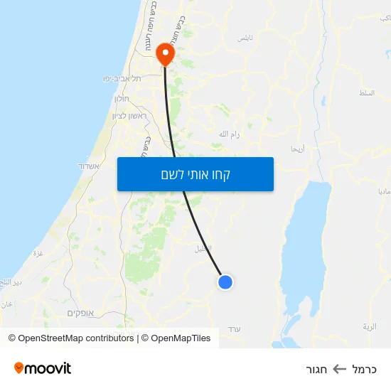 מפת כרמל לחגור
