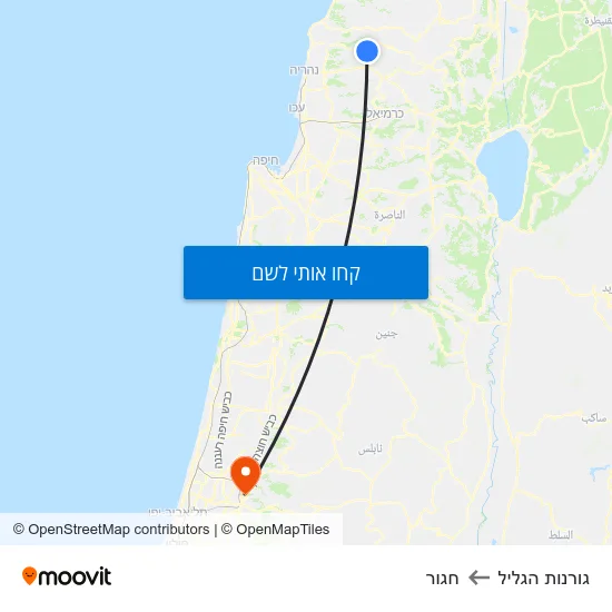 מפת גורנות הגליל לחגור