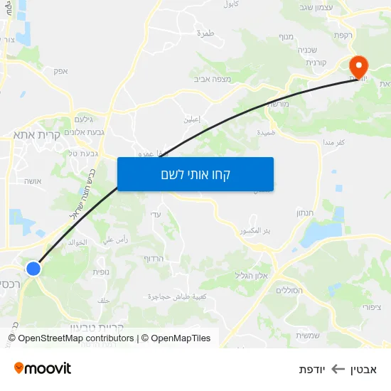 מפת אבטין ליודפת