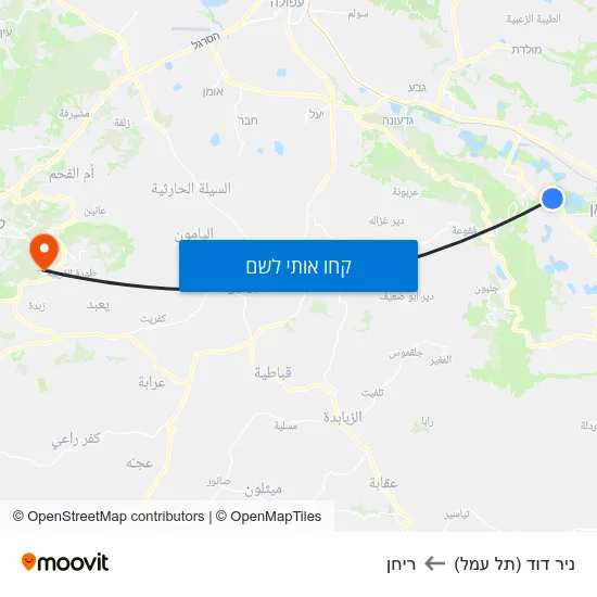 מפת ניר דוד (תל עמל) לריחן