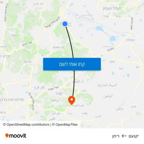 מפת יקנעם לריחן