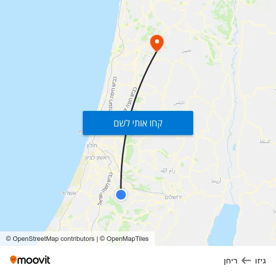 מפת גיזו לריחן