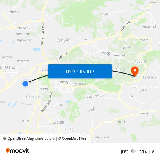 מפת עין שמר לריחן