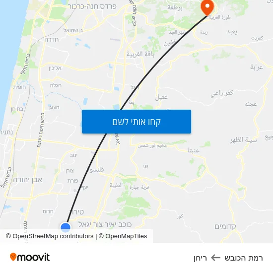 מפת רמת הכובש לריחן