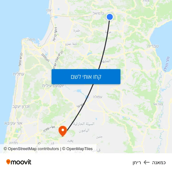 מפת כמאנה לריחן