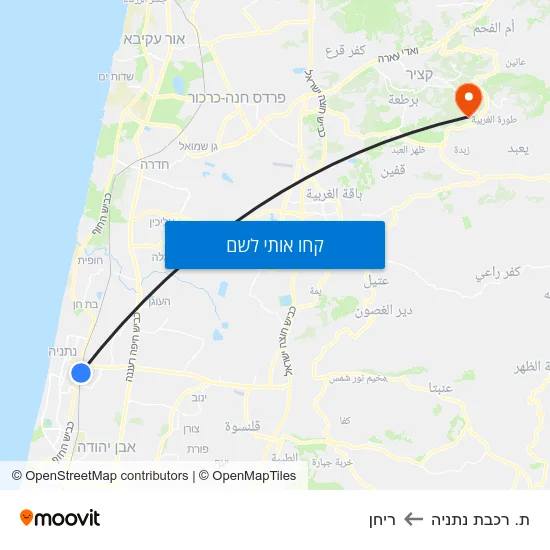 מפת ת. רכבת נתניה לריחן