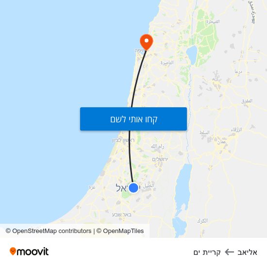 מפת אליאב לקריית ים