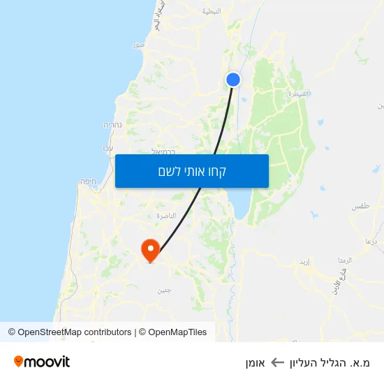 מפת מ.א. הגליל העליון לאומן