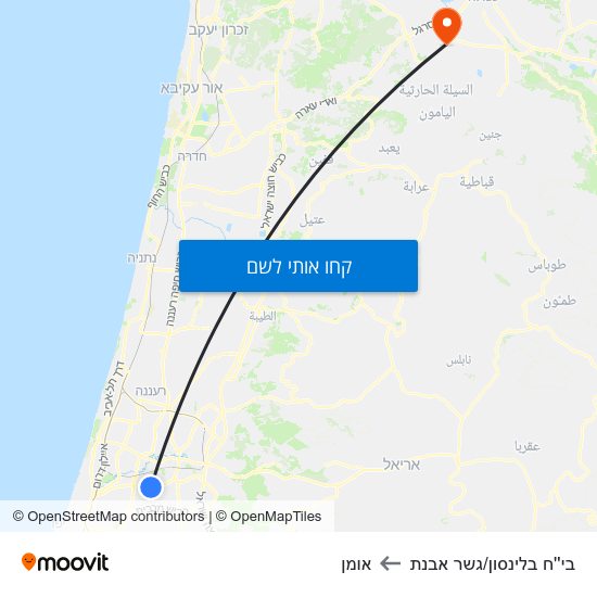 מפת בי''ח בלינסון/גשר אבנת לאומן