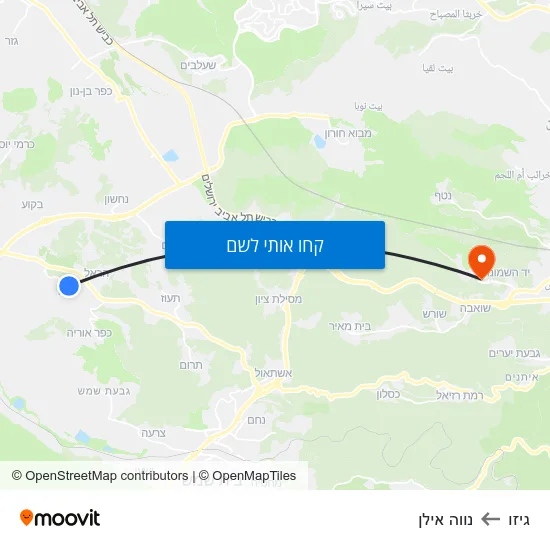 מפת גיזו לנווה אילן