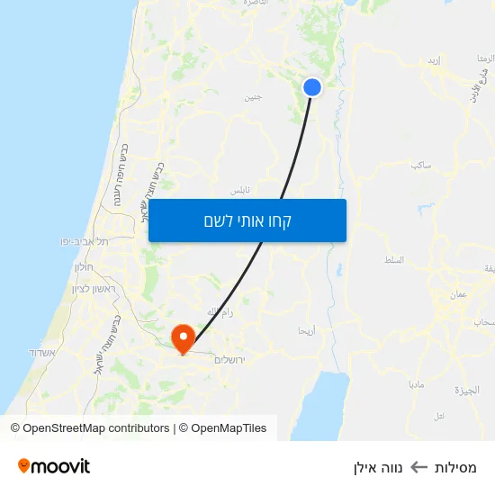 מפת מסילות לנווה אילן