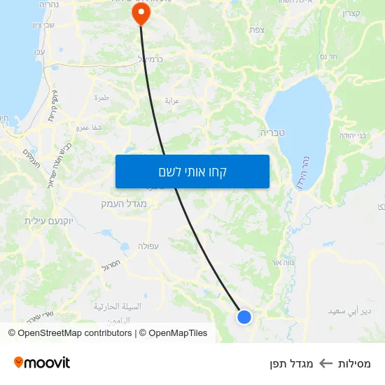 מפת מסילות למגדל תפן