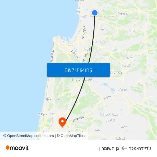 מפת ג'דיידה-מכר לגן השומרון