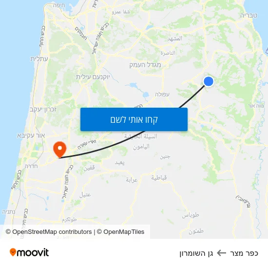 מפת כפר מצר לגן השומרון