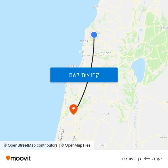 מפת יערה לגן השומרון