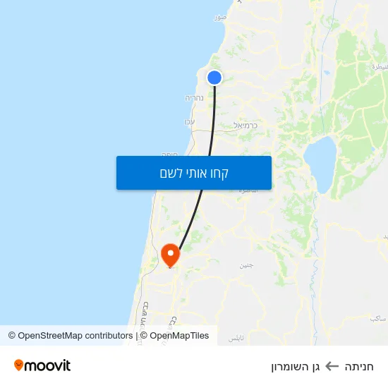 מפת חניתה לגן השומרון