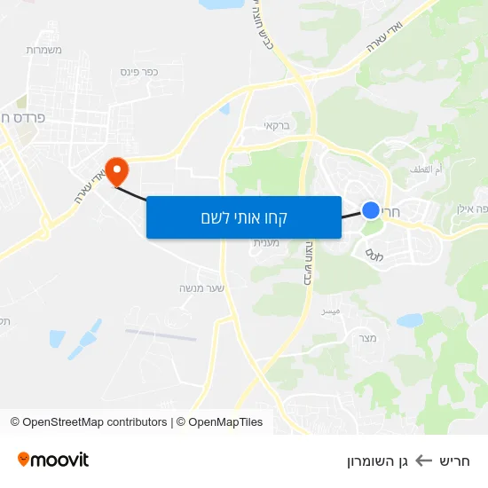מפת חריש לגן השומרון