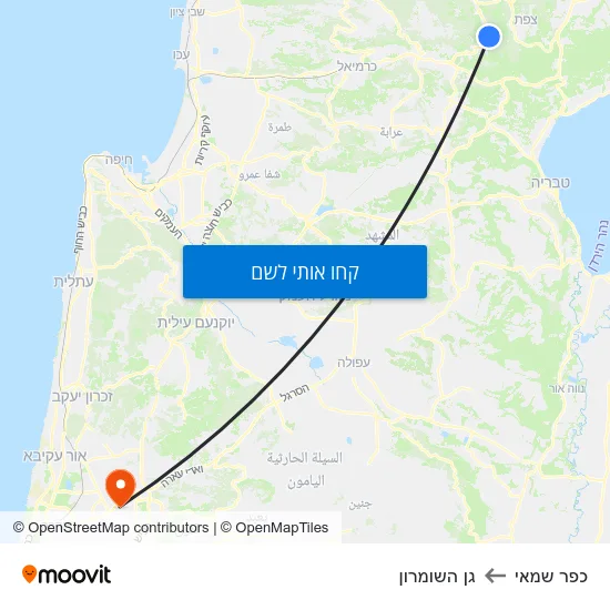 מפת כפר שמאי לגן השומרון