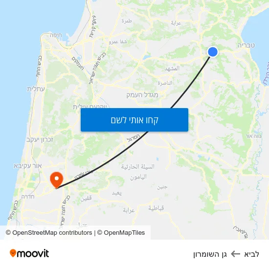 מפת לביא לגן השומרון