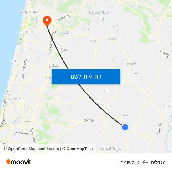 מפת מגדלים לגן השומרון