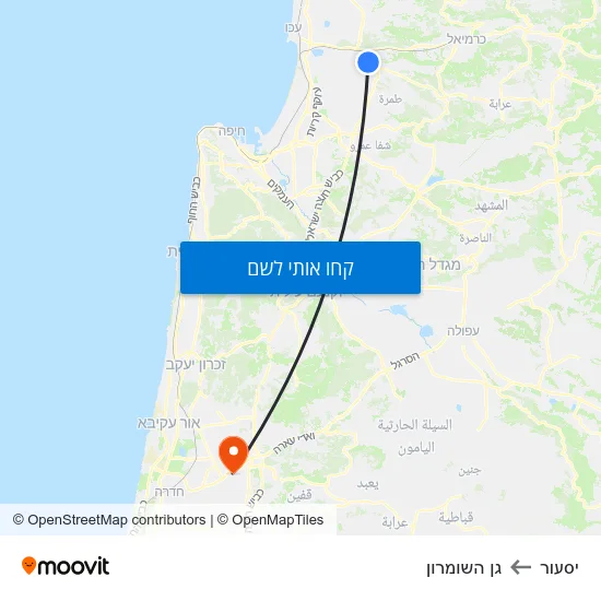 מפת יסעור לגן השומרון