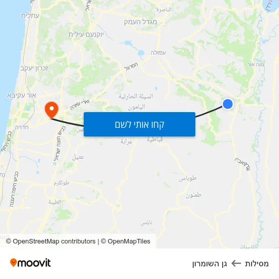 מפת מסילות לגן השומרון