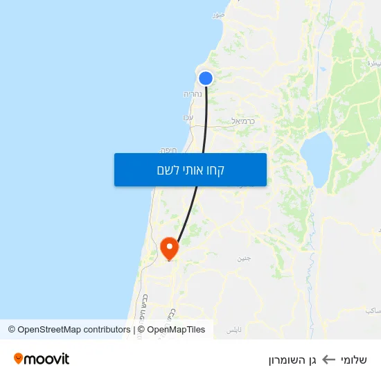 מפת שלומי לגן השומרון