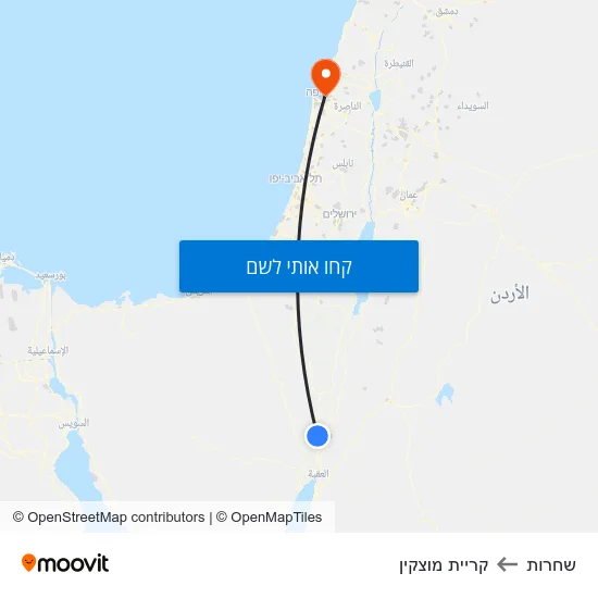 מפת שחרות לקריית מוצקין