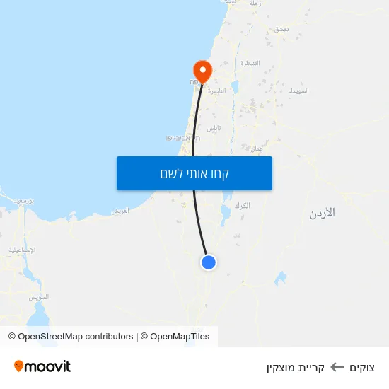 מפת צוקים לקריית מוצקין