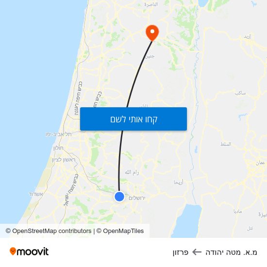 מפת מ.א. מטה יהודה לפרזון