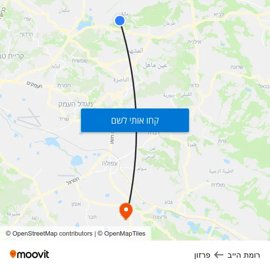 מפת רומת הייב לפרזון