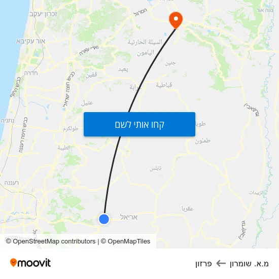 מפת מ.א. שומרון לפרזון