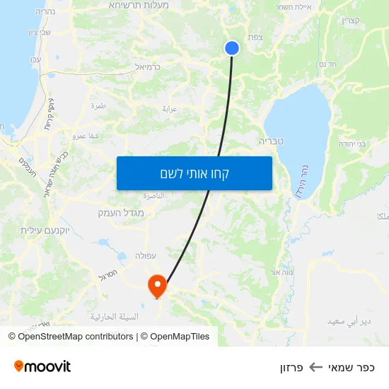 מפת כפר שמאי לפרזון