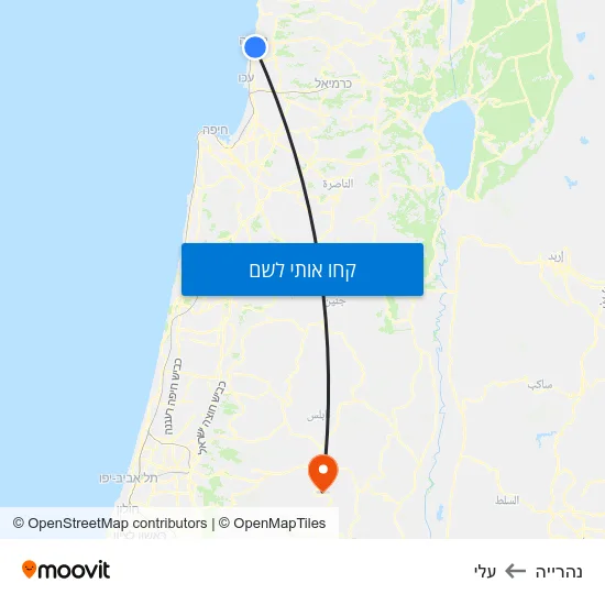 מפת נהרייה לעלי
