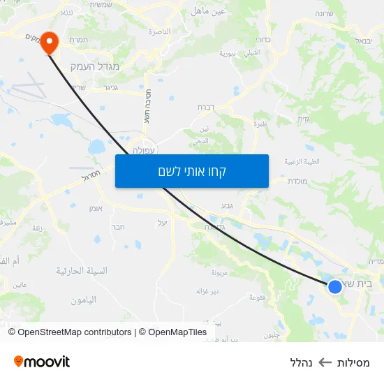 מפת מסילות לנהלל