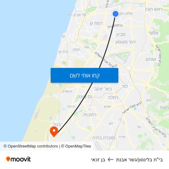 מפת בי''ח בלינסון/גשר אבנת לבן זכאי