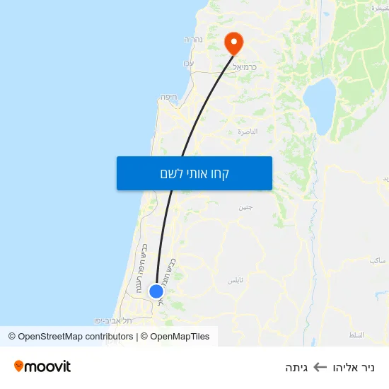מפת ניר אליהו לגיתה
