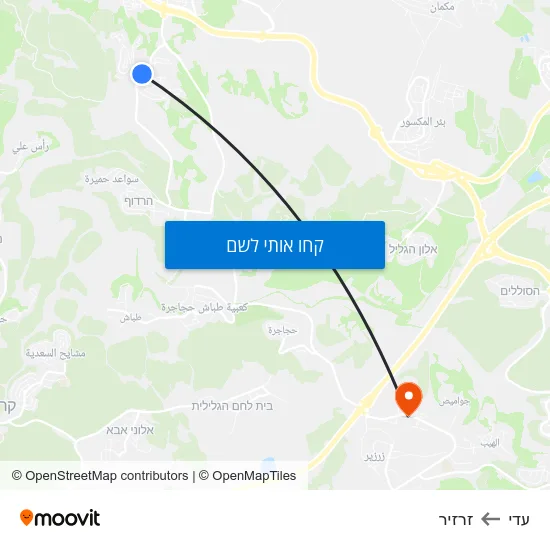 מפת עדי לזרזיר