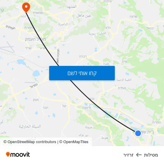 מפת מסילות לזרזיר