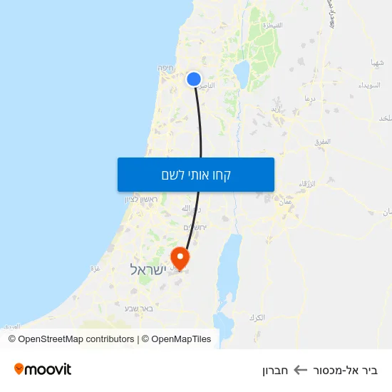 מפת ביר אל-מכסור לחברון