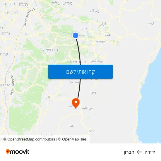 מפת ידידה לחברון