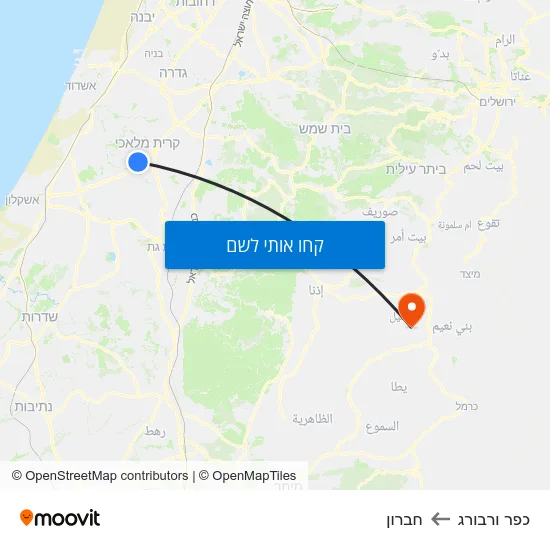 מפת כפר ורבורג לחברון