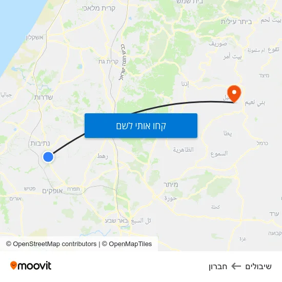 מפת שיבולים לחברון