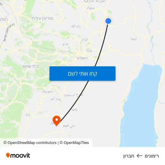מפת רימונים לחברון