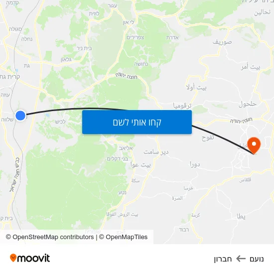 מפת נועם לחברון