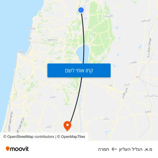 מפת מ.א. הגליל העליון לחמרה