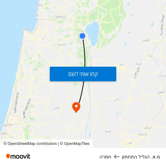 מפת מ.א. הגליל התחתון לחמרה