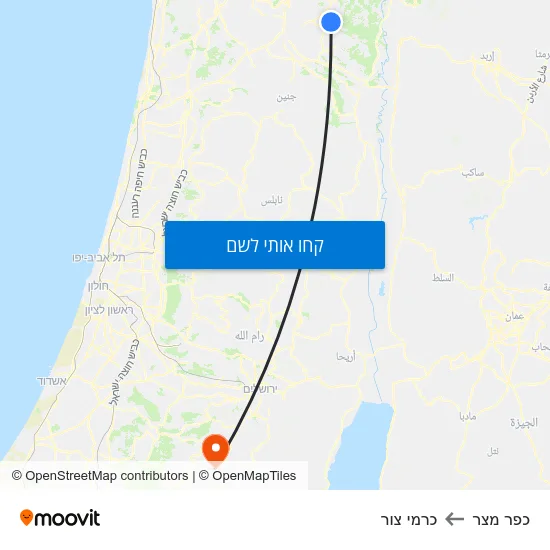 מפת כפר מצר לכרמי צור